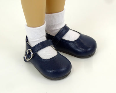 Simple Mary Jane Shoes - Navy