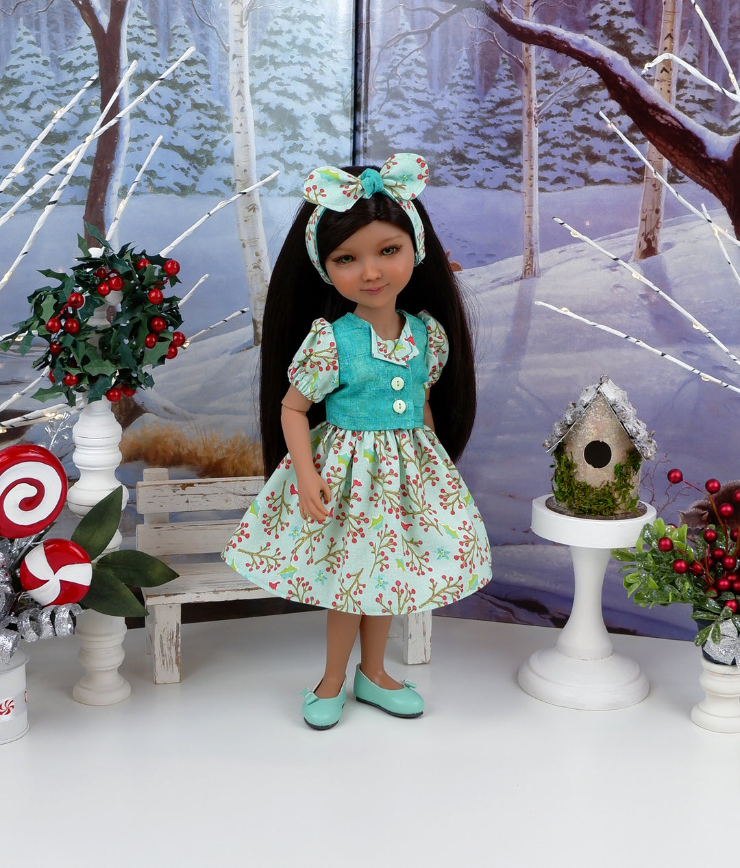 Noel - dress & jacket with shoes for Ruby Red Fashion Friends doll