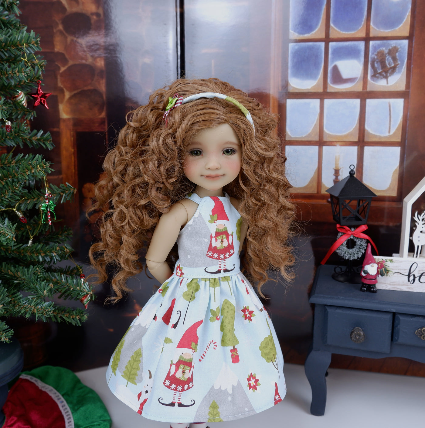 Nordic Gnomes - dress with shoes for Ruby Red Fashion Friends doll