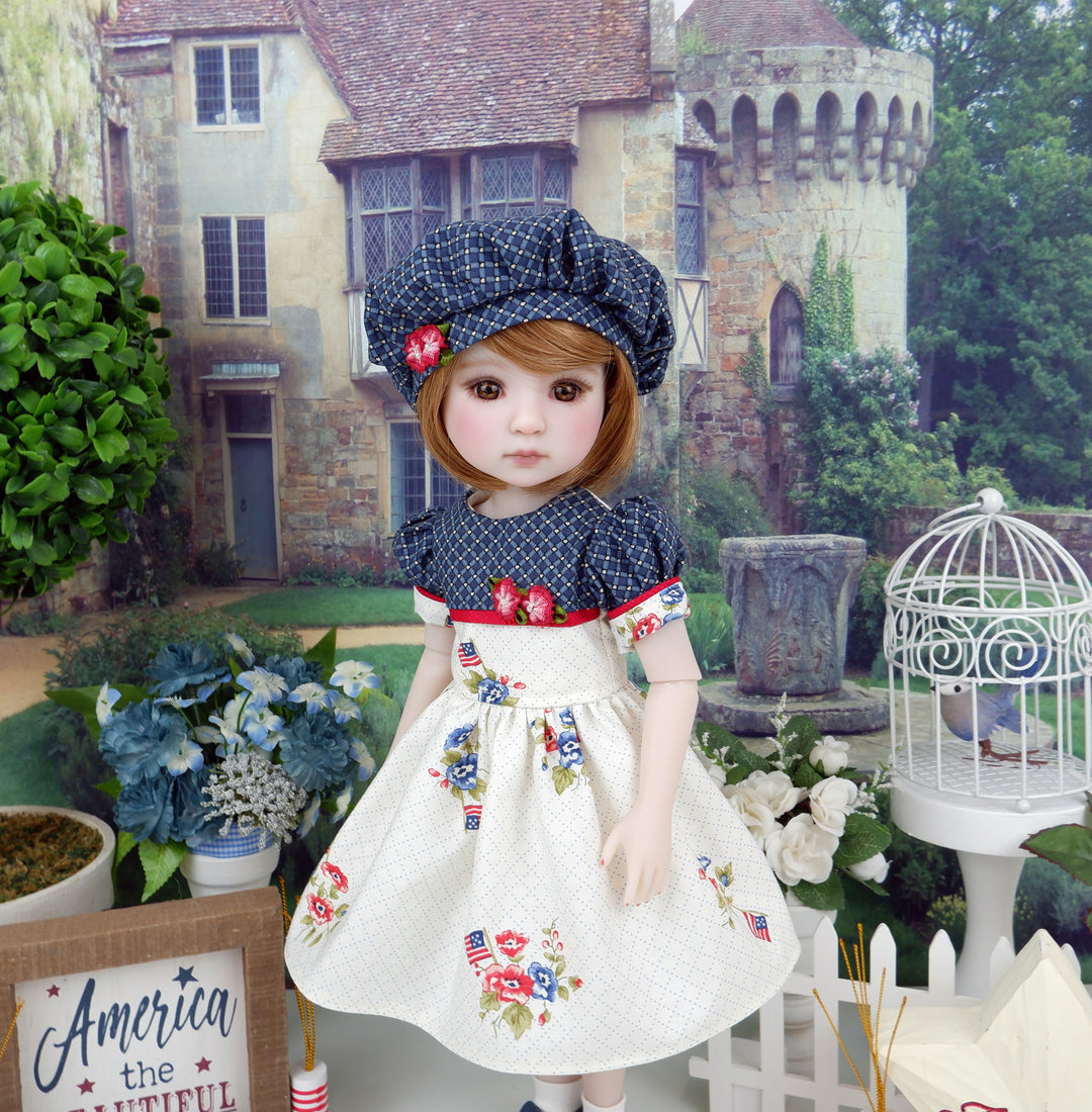 Old Glory Bouquet - dress and shoes for Ruby Red Fashion Friends doll