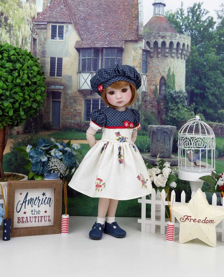 Old Glory Bouquet - dress and shoes for Ruby Red Fashion Friends doll