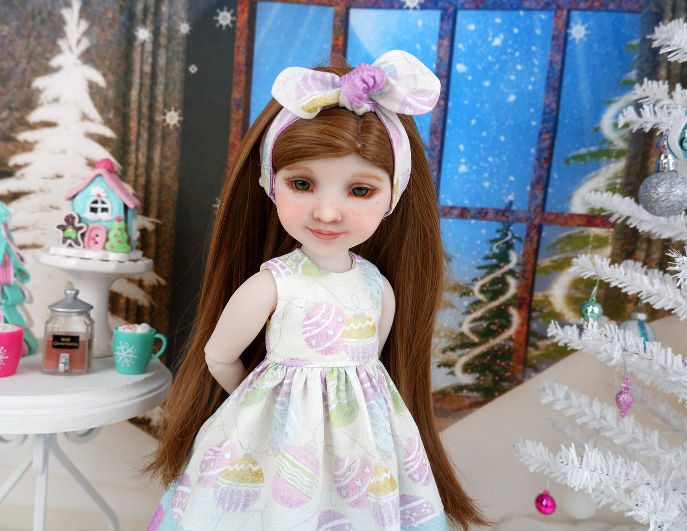 Pastel Ornaments - dress with boots for Ruby Red Fashion Friends doll