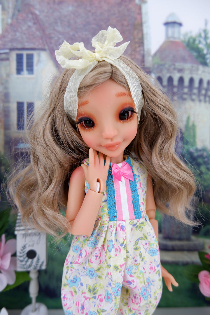 Pastel Spring - romper with tennis shoes for Ava BJD doll