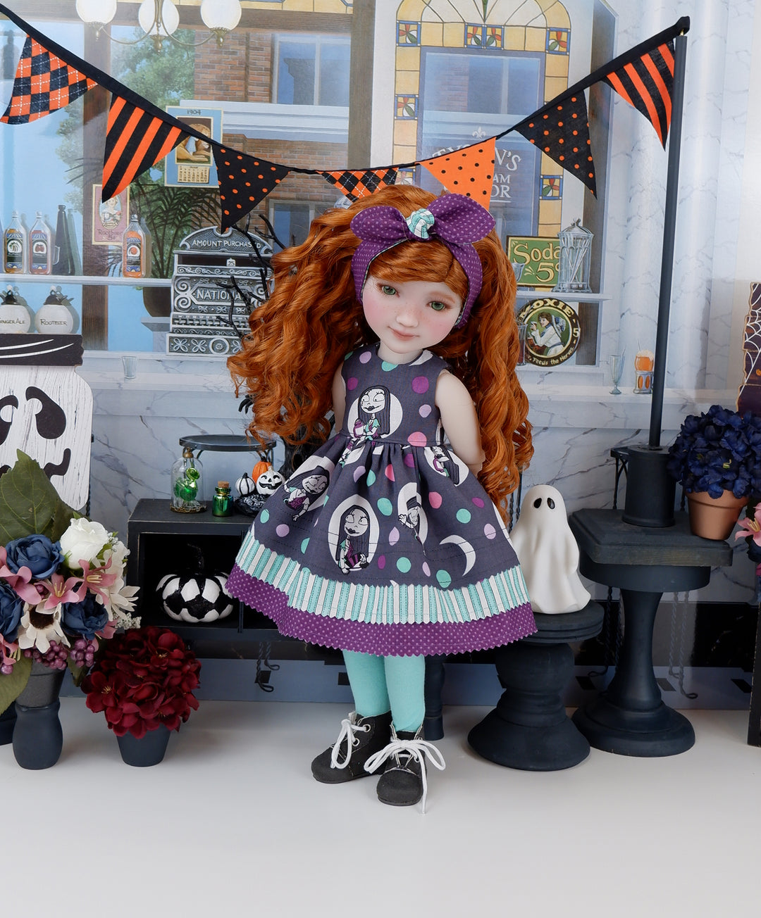 Patchwork Sally - dress with boots for Ruby Red Fashion Friends doll