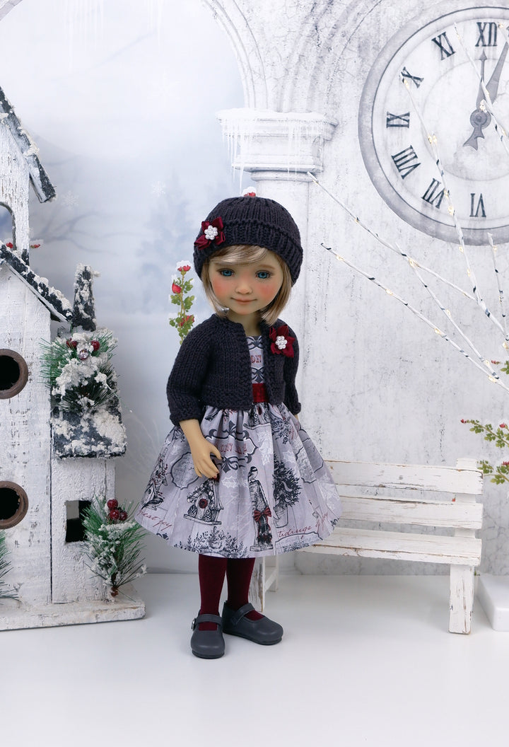 Peace on Earth - dress and sweater set with shoes for Ruby Red Fashion Friends doll