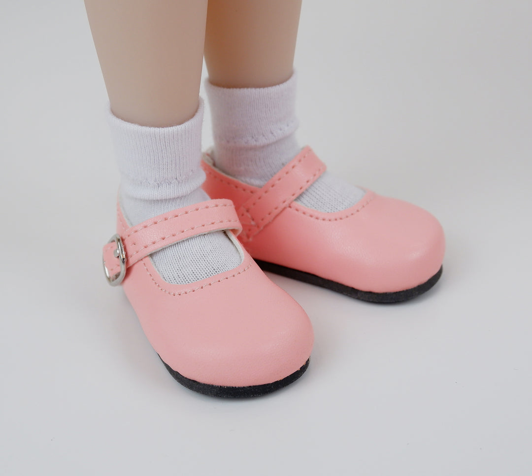 FACTORY SECONDS Simple Mary Jane Shoes - Peach