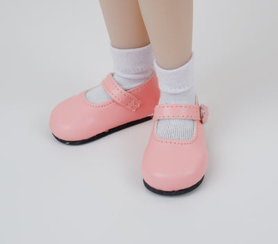 Simple Mary Jane Shoes - Peach