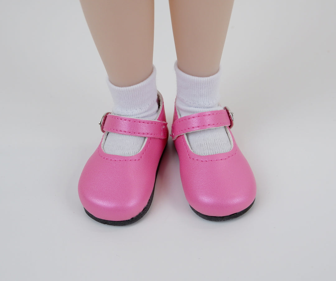 FACTORY SECONDS Simple Mary Jane Shoes - Pearl Bubblegum Pink