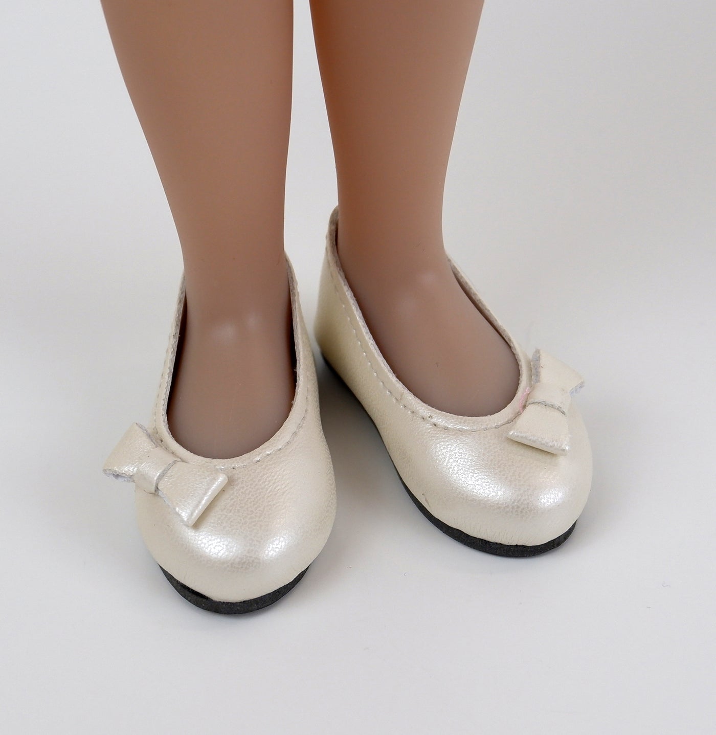 FACTORY SECONDS Bow Toe Ballet Flats - Pearl Ivory