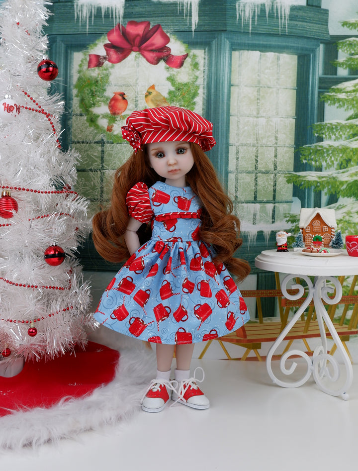 Peppermint Cocoa - dress and shoes for Ruby Red Fashion Friends doll