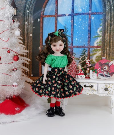Peppermint Patty - blouse & skirt with boots for Ruby Red Fashion Friends doll