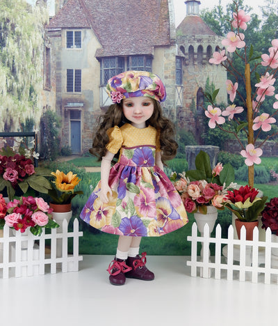 Perfect Pansies - dress and boots for Ruby Red Fashion Friends doll