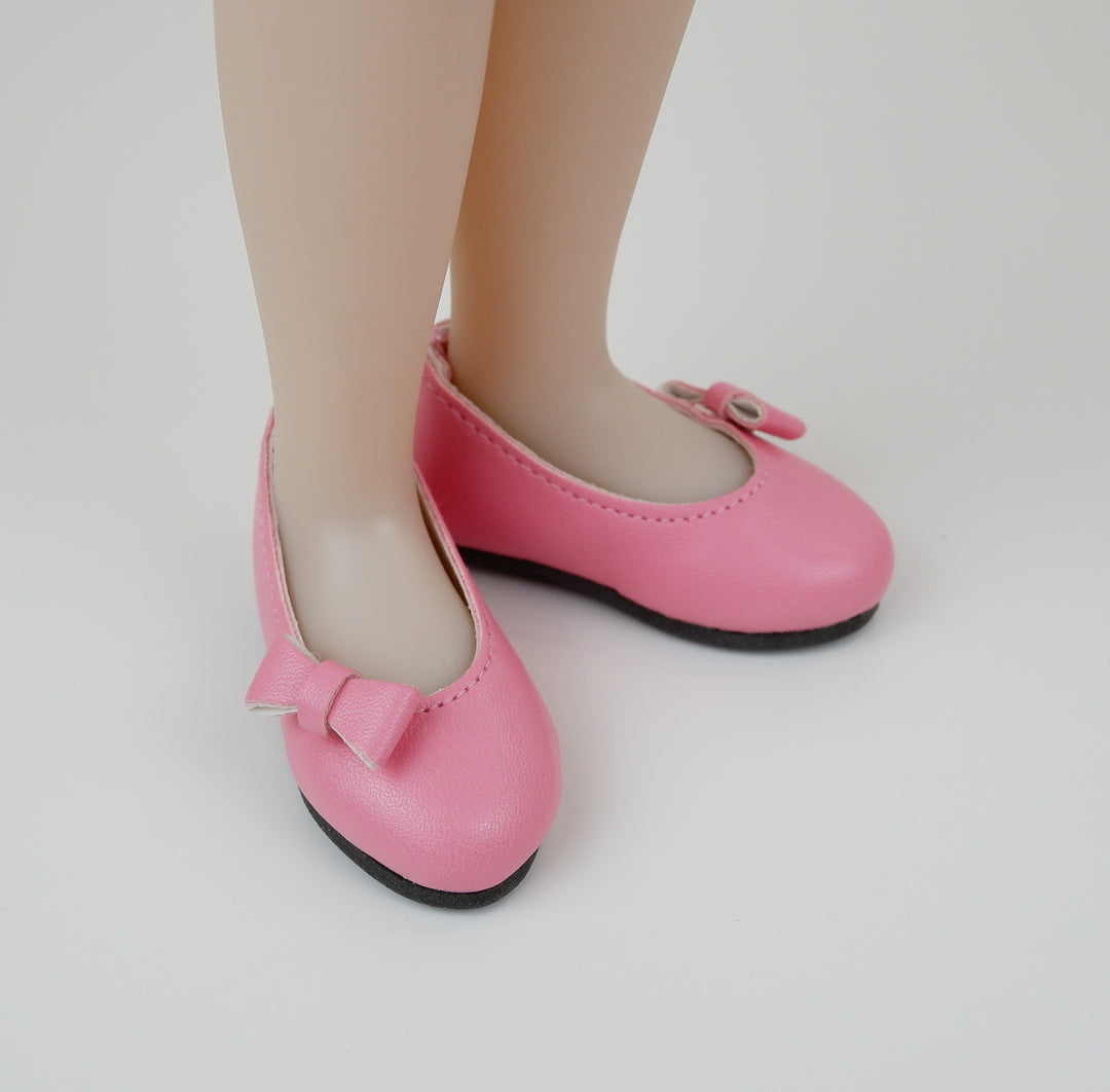 FACTORY SECONDS Bow Toe Ballet Flats - Petal Pink