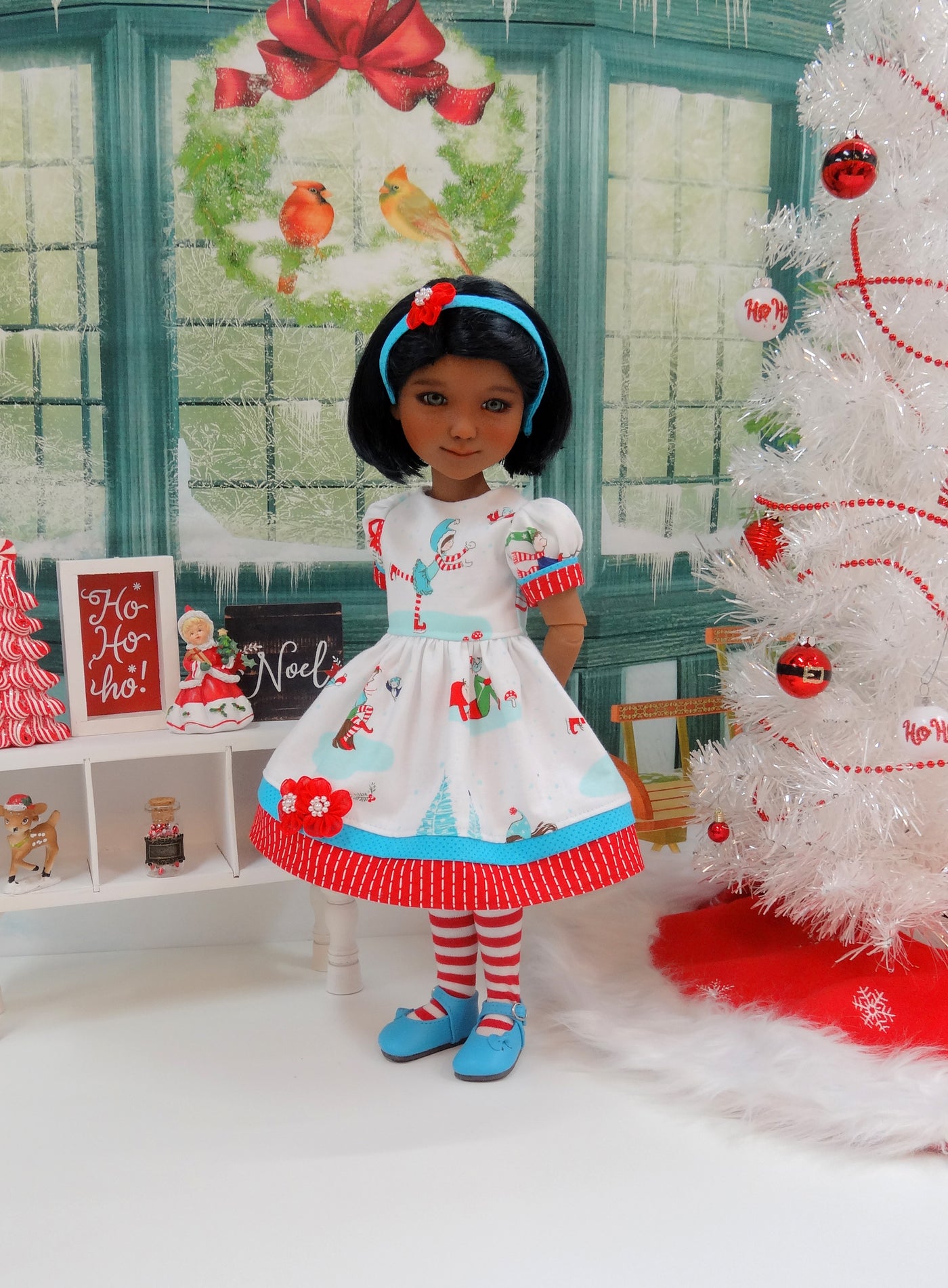 Pixie Noel - dress ensemble with shoes for Ruby Red Fashion Friends doll
