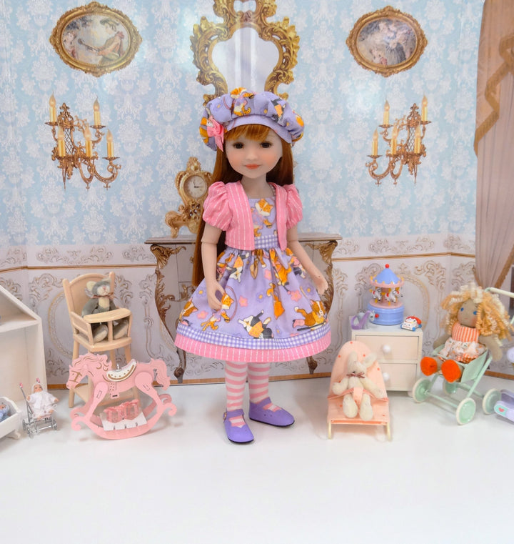 Playful Kittens - dress & jacket for Ruby Red Fashion Friends doll
