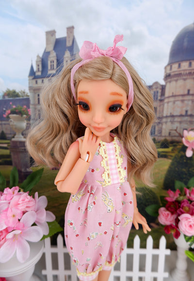 Playful Spring - romper with tennis shoes for Ava BJD doll
