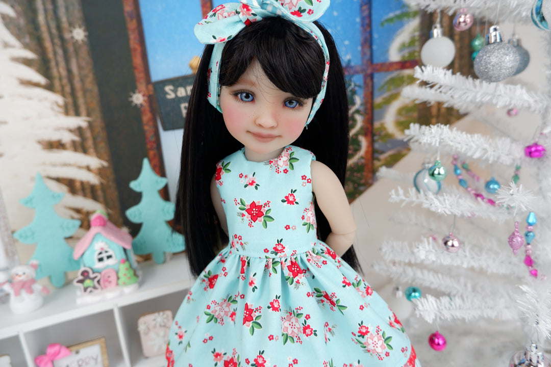 Poinsettia Sisters - Ice - dress with boots for Ruby Red Fashion Friends doll