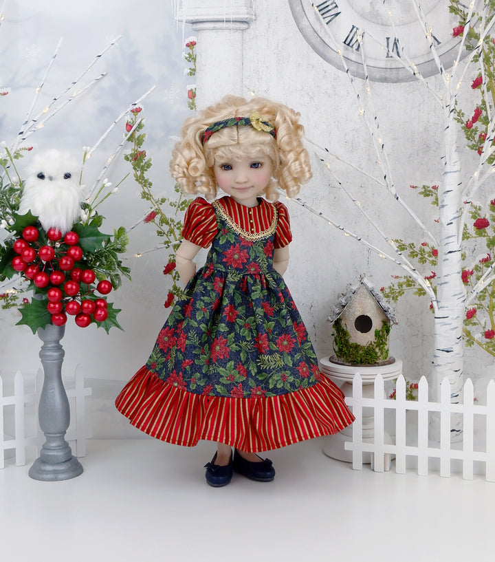 Poinsettia Sparkle - dress with shoes for Ruby Red Fashion Friends doll