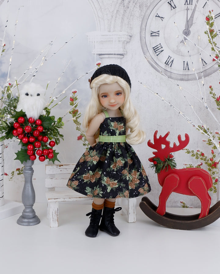 Ponderosa Pines - dress and sweater with boots for Ruby Red Fashion Friends doll
