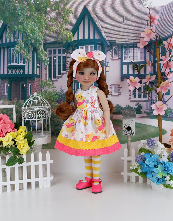 Pooh & Piglet - dress with shoes for Ruby Red Fashion Friends doll