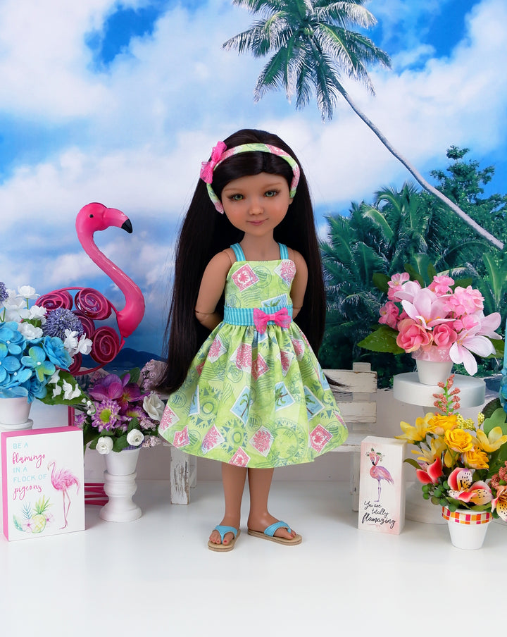 Postcards from Paradise - dress with shoes for Ruby Red Fashion Friends doll