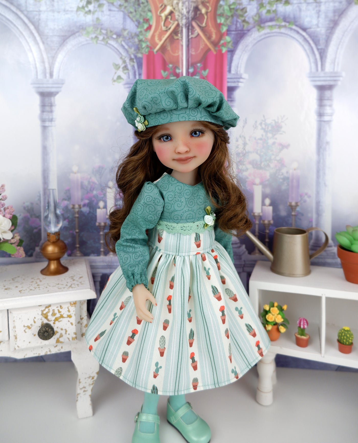 Potted Cactus - dress with shoes for Ruby Red Fashion Friends doll