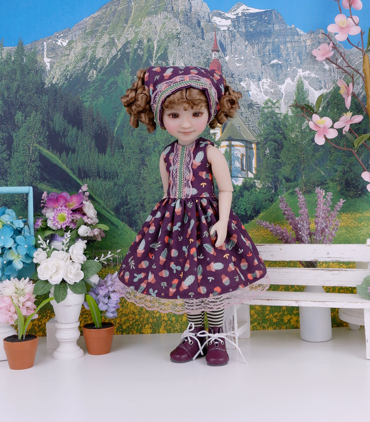 Potted Succulents - dress with boots for Ruby Red Fashion Friends doll