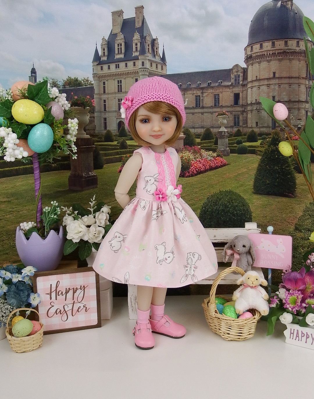 Precious Bunny - dress and hat with shoes for Ruby Red Fashion Friends doll
