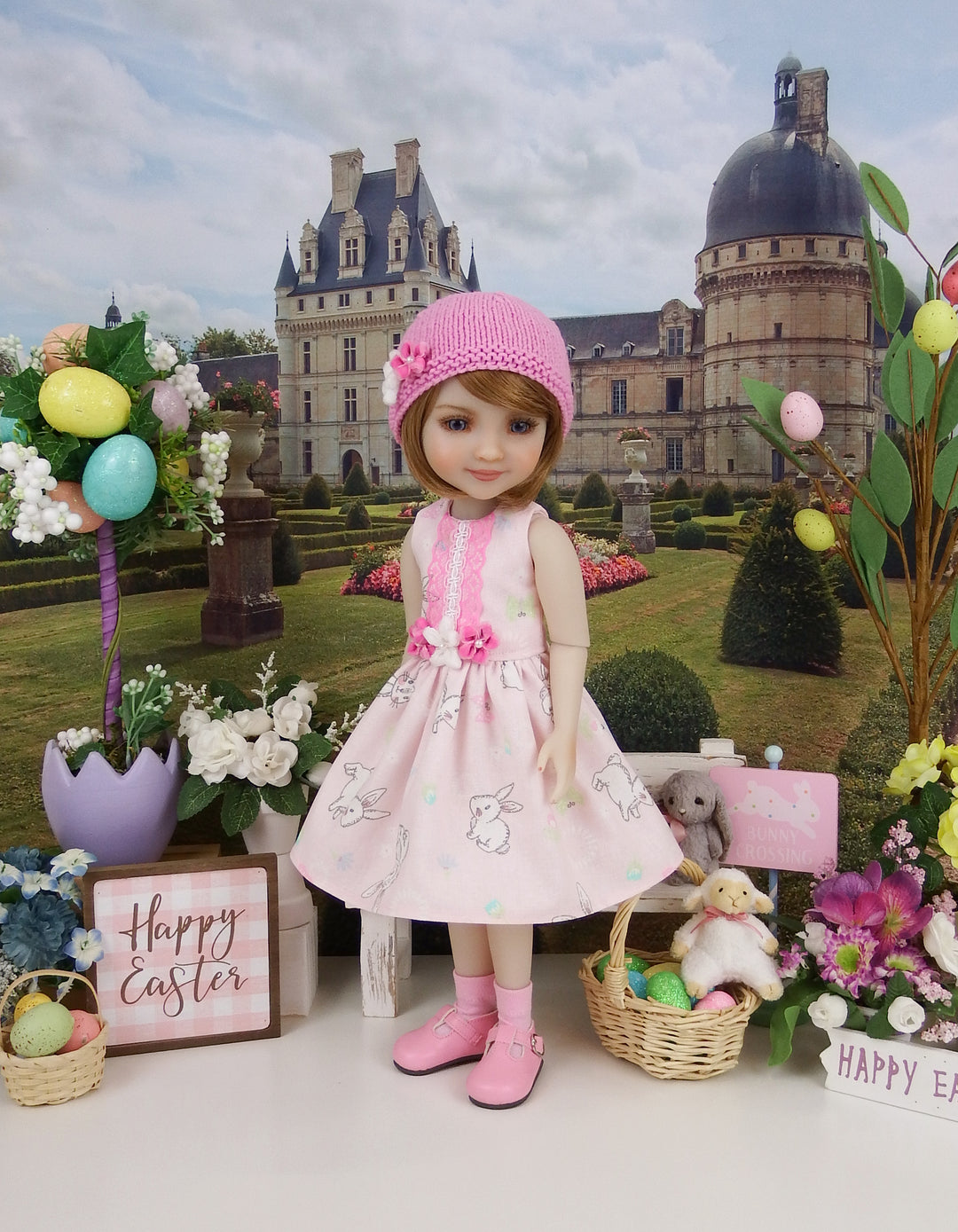 Precious Bunny - dress and hat with shoes for Ruby Red Fashion Friends doll