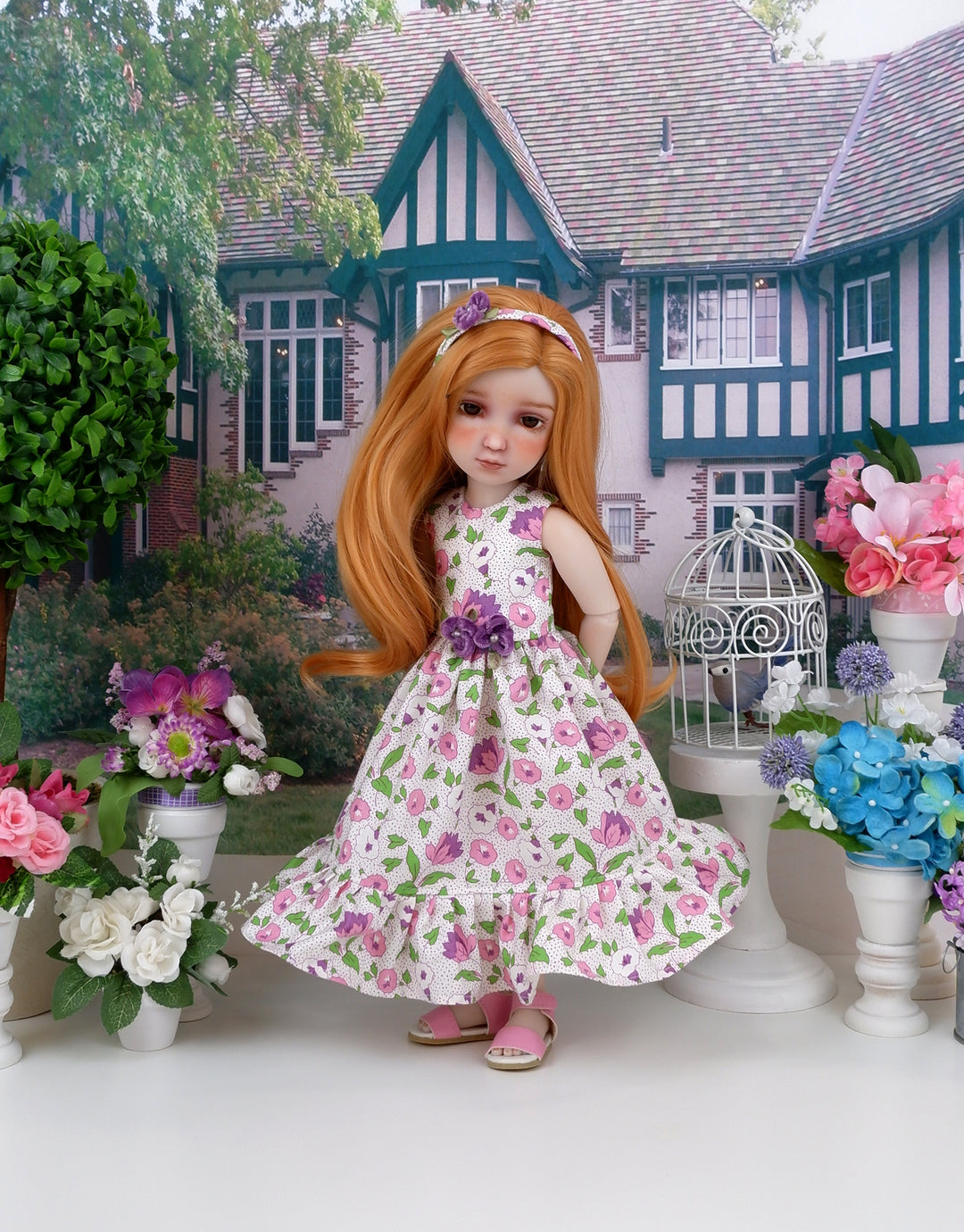 Pretty Morning Glory - dress with shoes for Ruby Red Fashion Friends doll