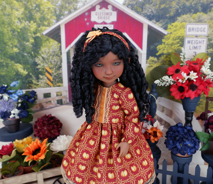 Pumpkins of Autumn - dress with shoes for Ruby Red Fashion Friends doll