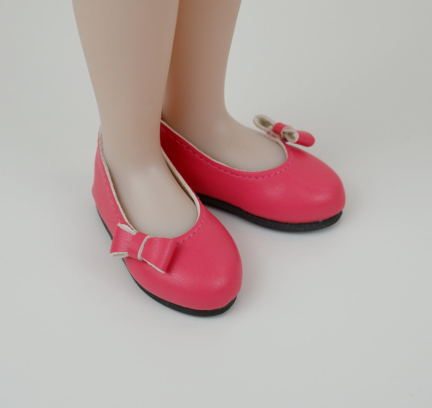 FACTORY SECONDS Bow Toe Ballet Flats - Punch Pink