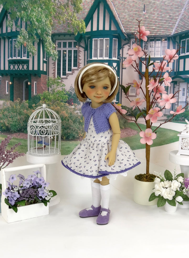 Purple Posy - dress & sweater with shoes for Ruby Red Fashion Friends doll