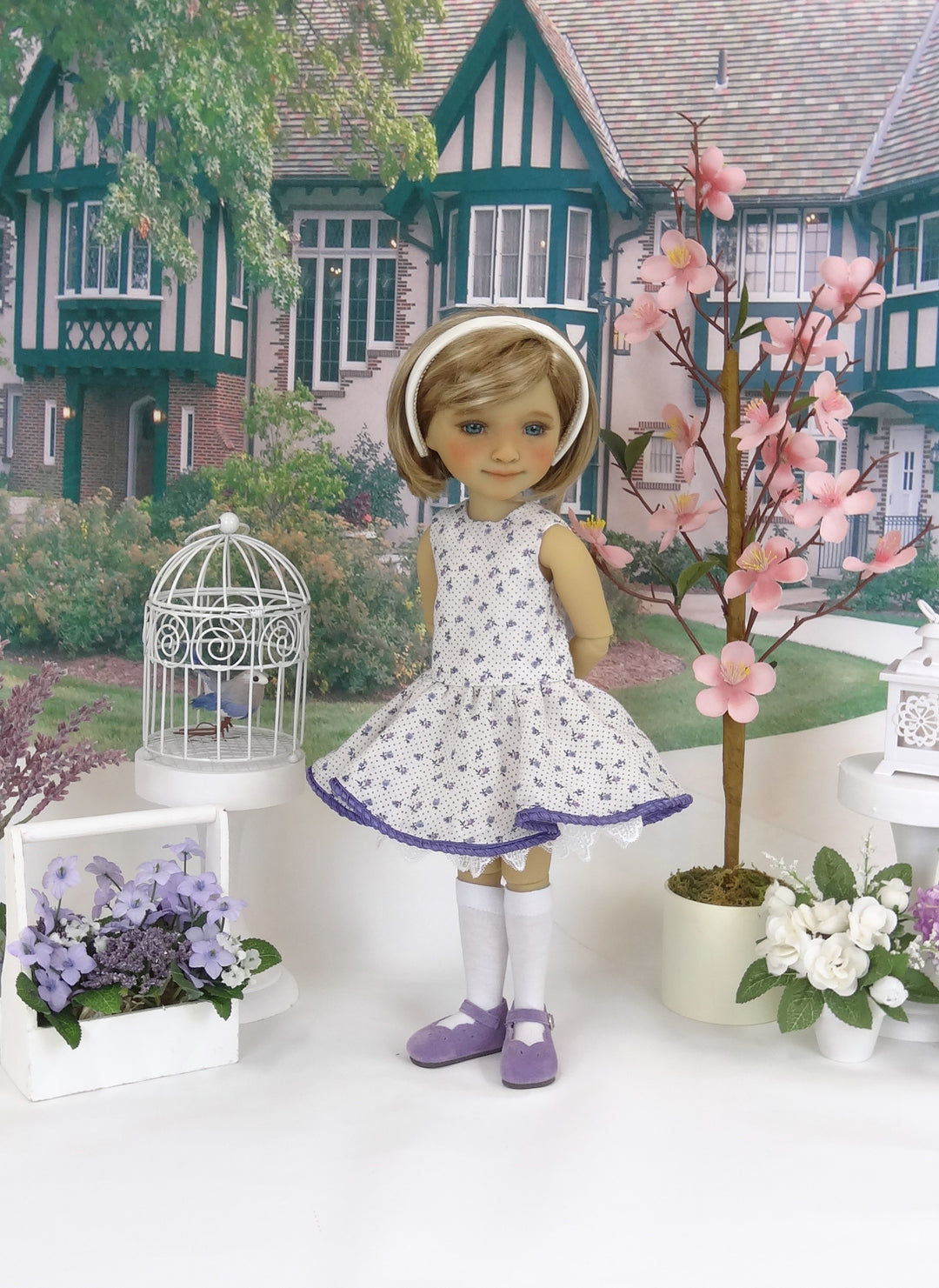 Purple Posy - dress & sweater with shoes for Ruby Red Fashion Friends doll