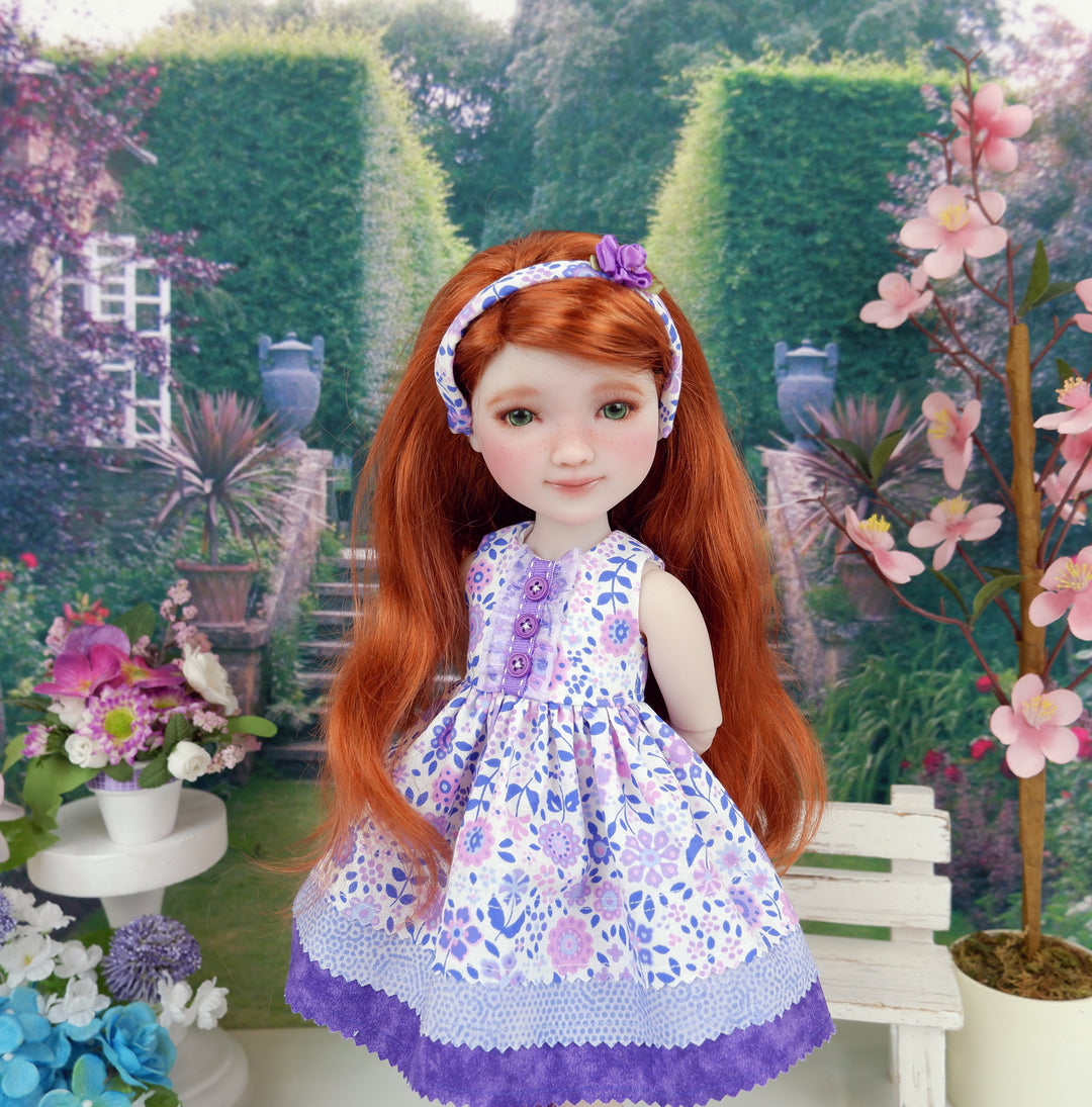 Purple Taffy Flowers - dress with boots for Ruby Red Fashion Friends doll