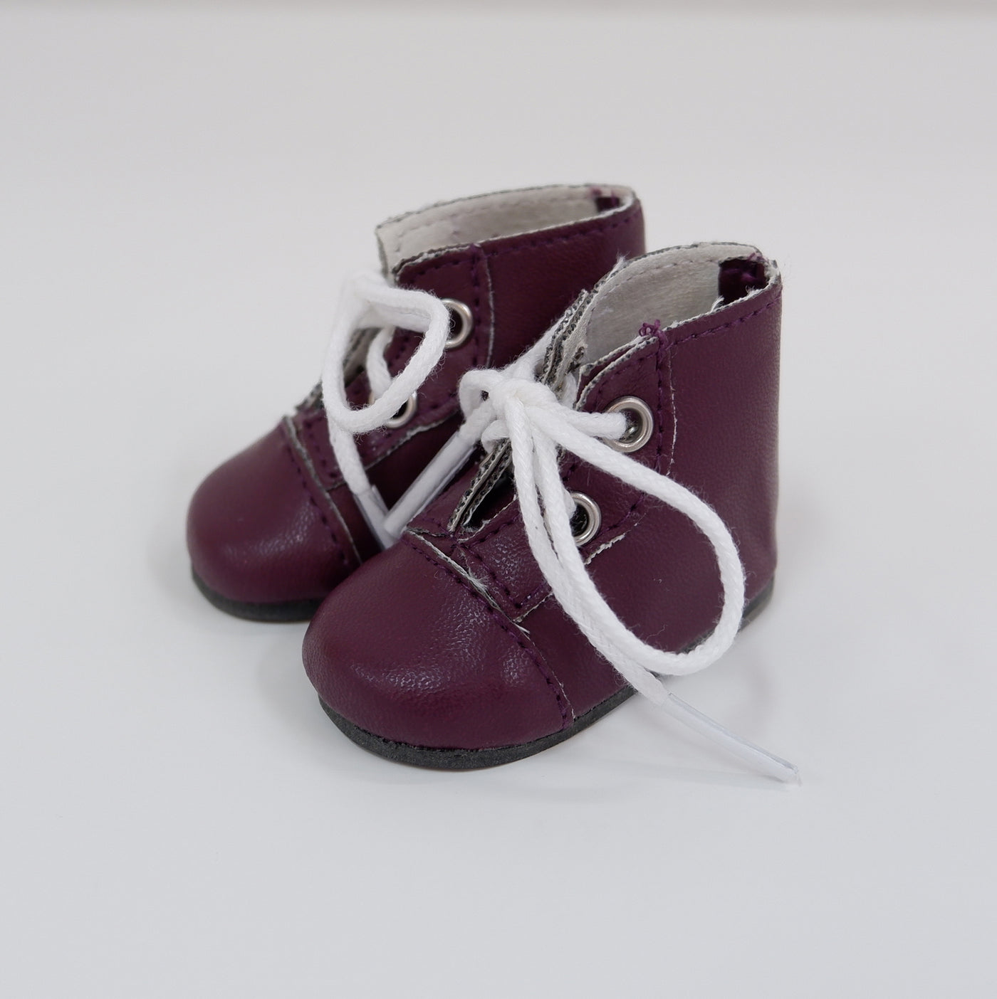 Ankle Lace Up Boots - Raisin