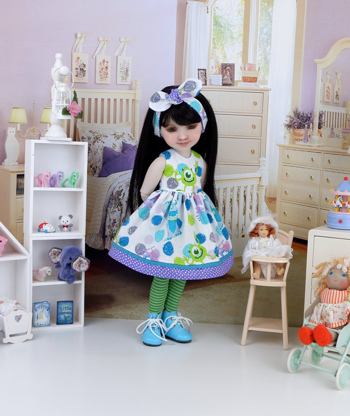 Randall, Mike & Sully - dress with boots for Ruby Red Fashion Friends doll