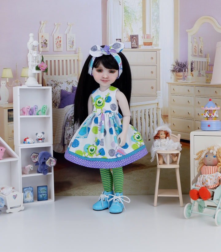 Randall, Mike & Sully - dress with boots for Ruby Red Fashion Friends doll