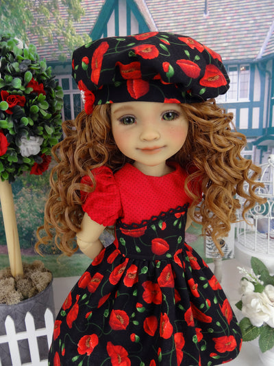 Red Poppy - dress and shoes for Ruby Red Fashion Friends doll