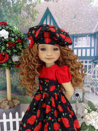 Red Poppy - dress and shoes for Ruby Red Fashion Friends doll
