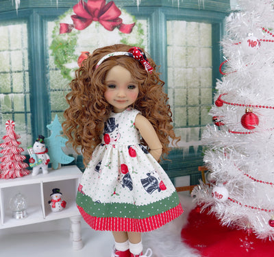Retro Snowman - dress with boots for Ruby Red Fashion Friends doll