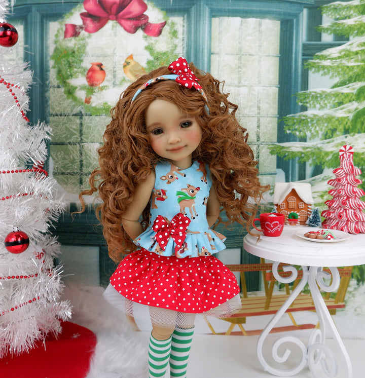 Rudolph - top & skirt with shoes for Ruby Red Fashion Friends doll