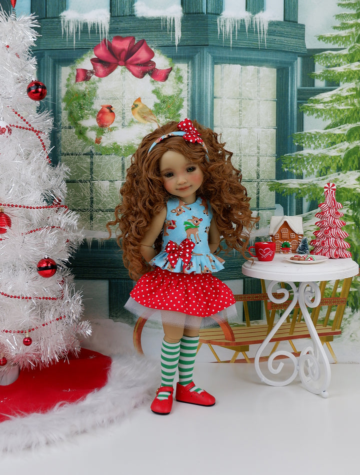 Rudolph - top & skirt with shoes for Ruby Red Fashion Friends doll