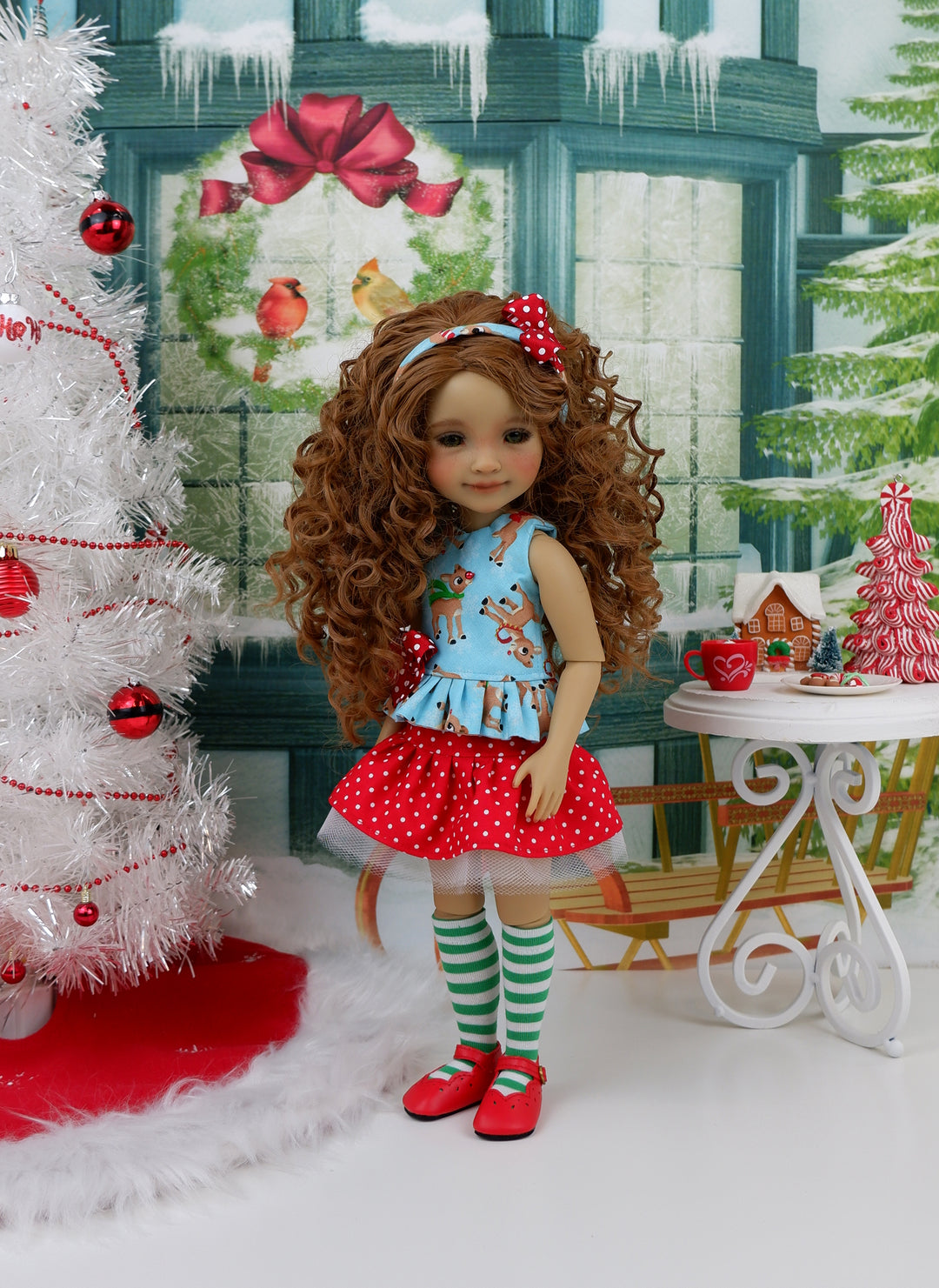 Rudolph - top & skirt with shoes for Ruby Red Fashion Friends doll