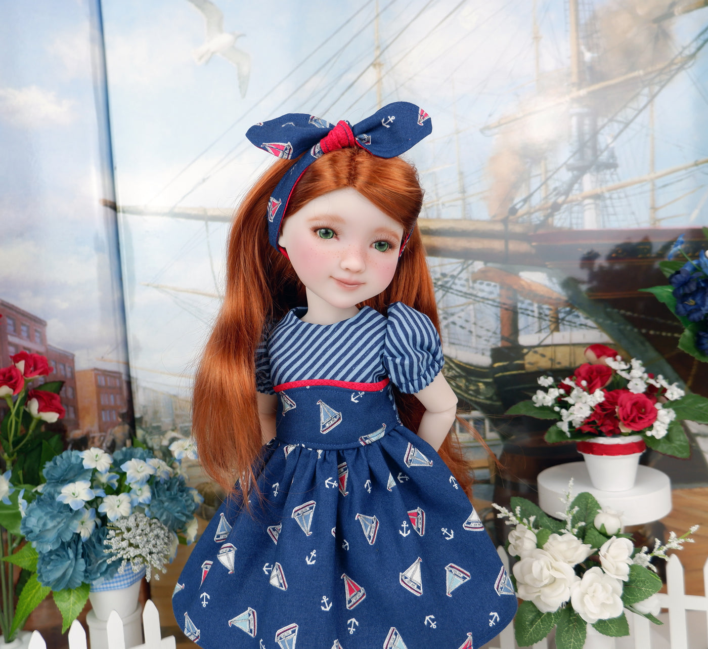 Sailboat - dress and shoes for Ruby Red Fashion Friends doll