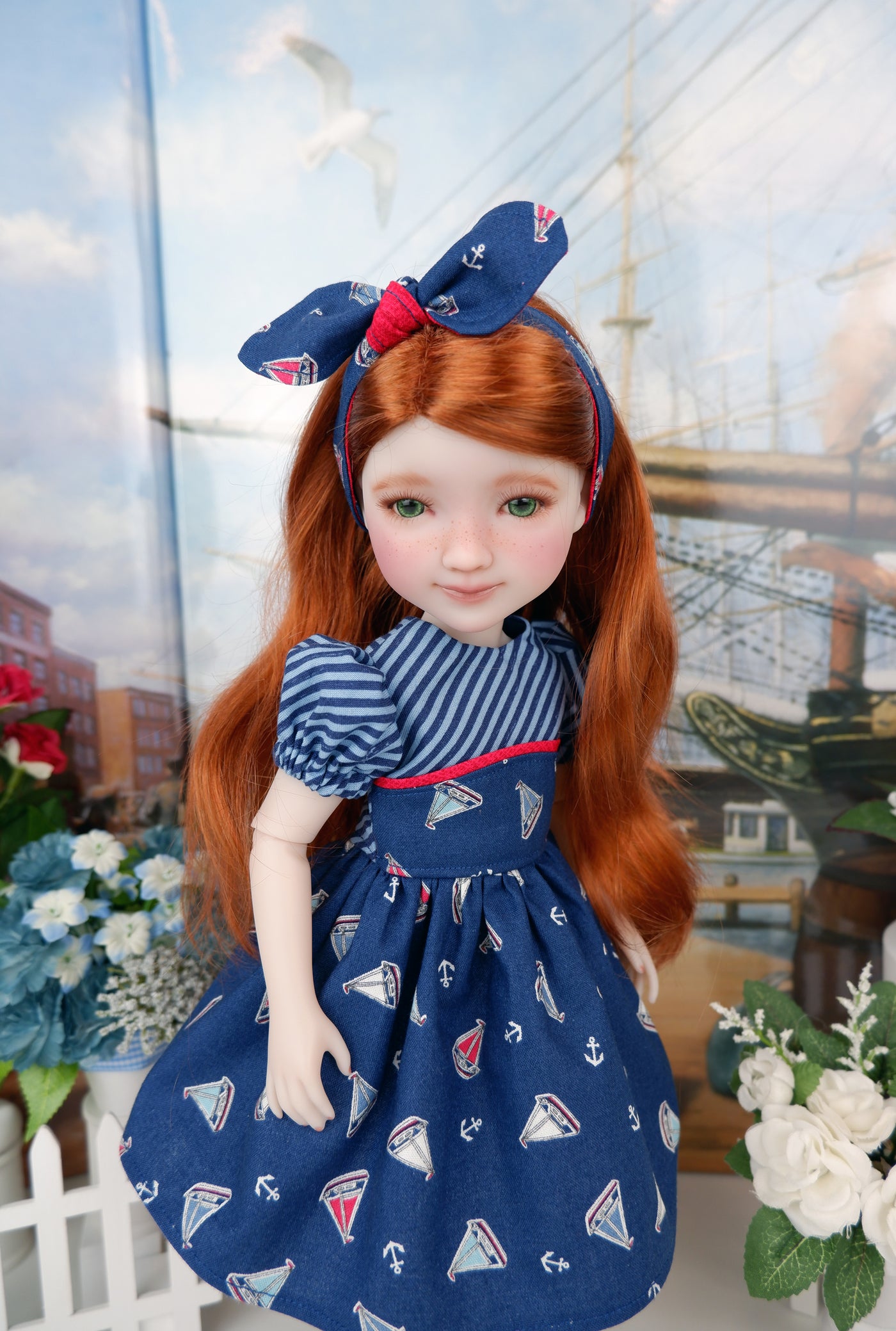 Sailboat - dress and shoes for Ruby Red Fashion Friends doll
