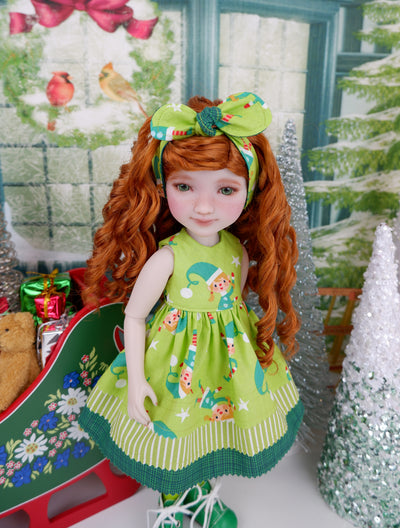 Santa's Helpers - dress with boots for Ruby Red Fashion Friends doll