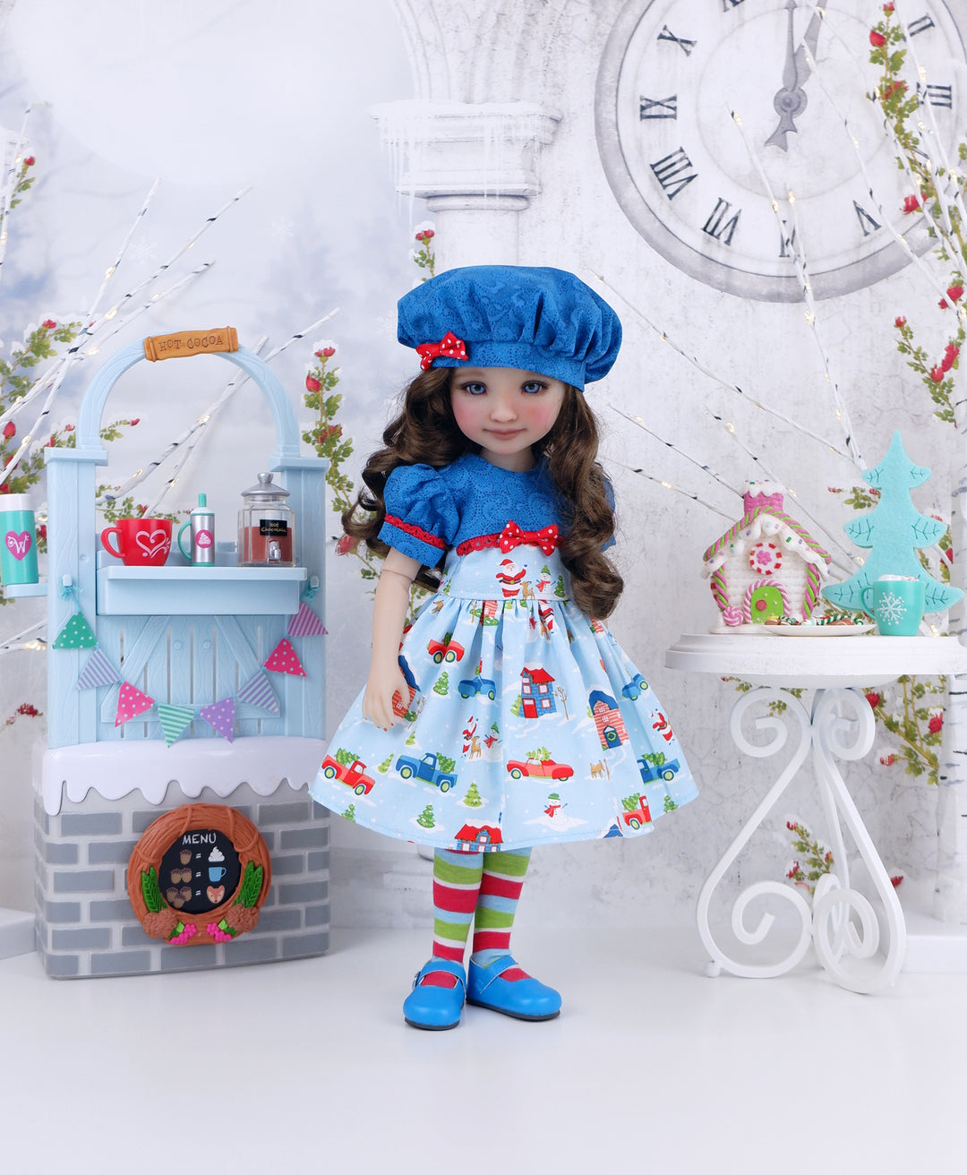 Santa's Village - dress and shoes for Ruby Red Fashion Friends doll