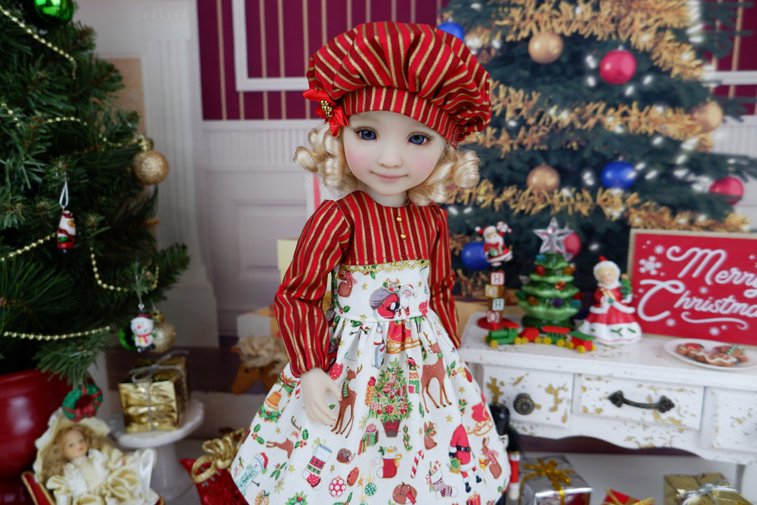 Santa's Visit - dress and shoes for Ruby Red Fashion Friends doll