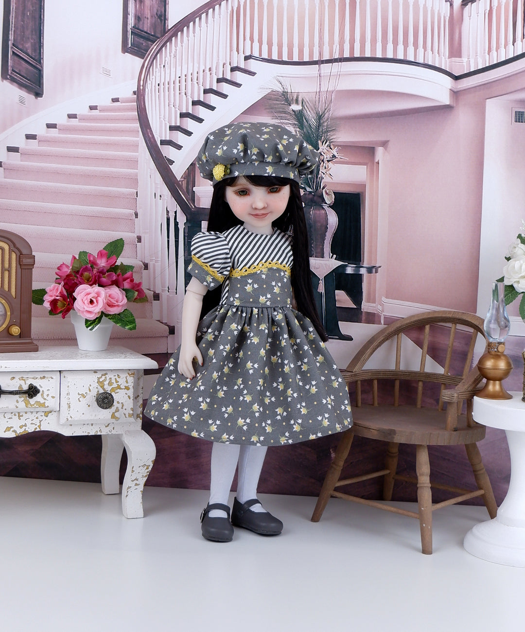 Scattered Buttercups - dress and shoes for Ruby Red Fashion Friends doll